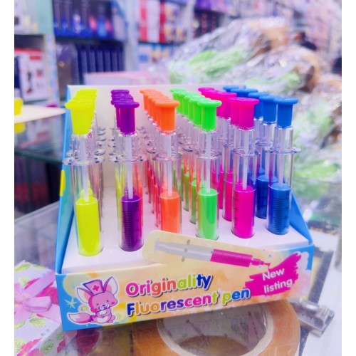 1 Pcs Syringe Design Highlighter