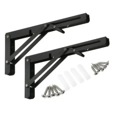 2 Pcs Folding Shelf Brackets 10 Inch